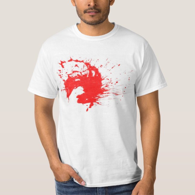 T-shirt de sang-éclaboussure de Halloween (Devant)