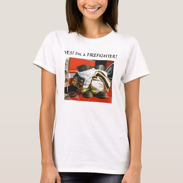 T-shirt de sapeur-pompier de femme (Devant)