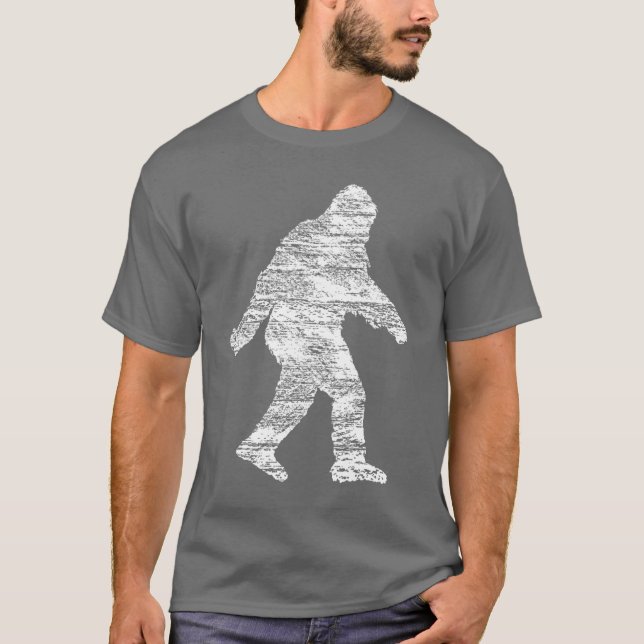 T-shirt de Sasquatch affligé par cru/Bigfoot (Devant)