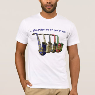 T-shirt de saxophone de groupe