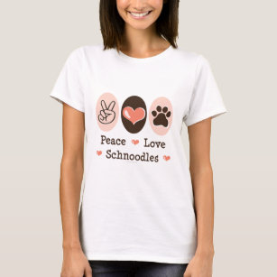 T-shirt de Schnoodles d'amour de paix
