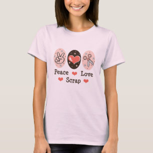 T-shirt de Scrapbooking de chute d'amour de paix