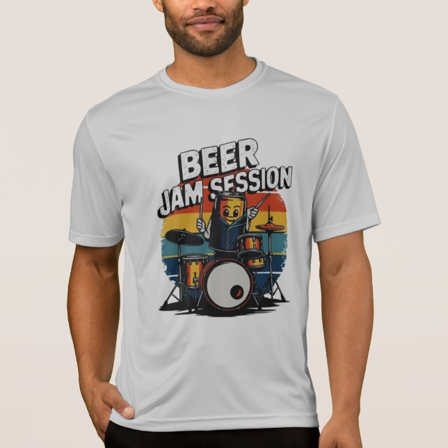 T-shirt de séance de confiture de bière - Fun Bièr (Devant)