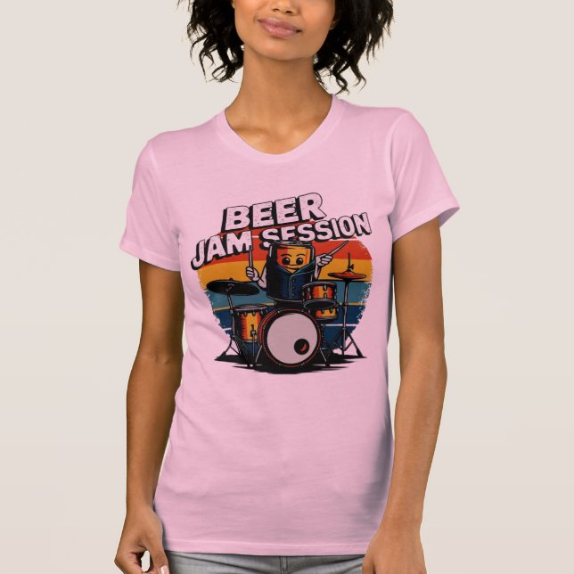 T-shirt de séance de confiture de bière - Fun Bièr (Devant)