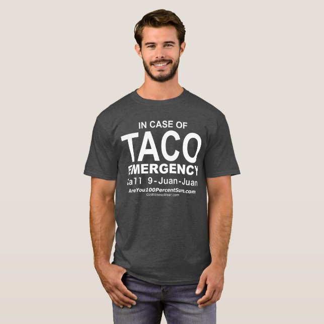T-shirt de secours de taco (pour la BG foncée) (Devant entier)