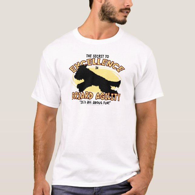 T-shirt de secret de Briard d'agilité (Devant)