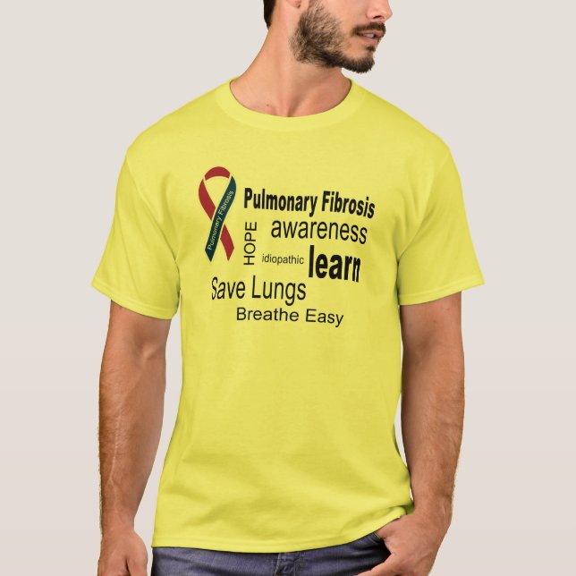 T-shirt de sensibilisation à la fibrose pulmonaire (Devant)