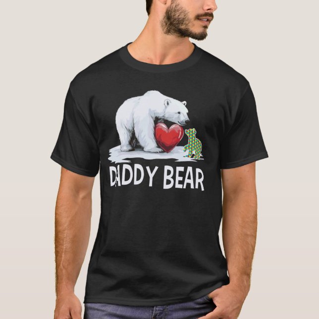 T-shirt de sensibilisation à l'autisme Papa Ours C (Devant)