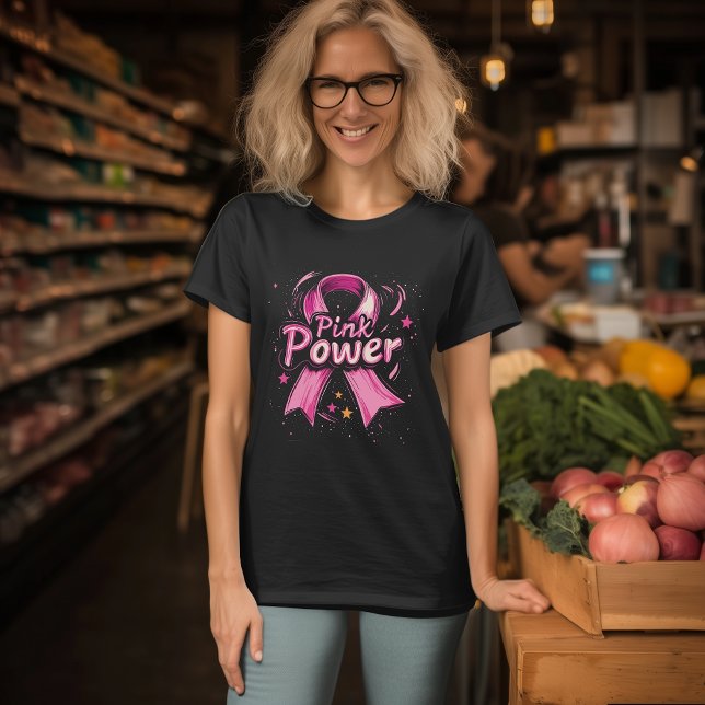 T-shirt de sensibilisation au cancer du sein rose (Créateur téléchargé)