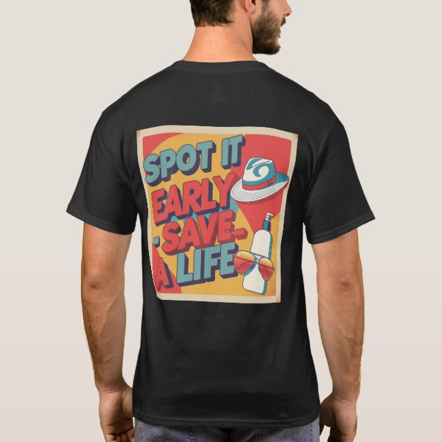 T-Shirt de sensibilisation au mélanome – Détectez- (Dos)