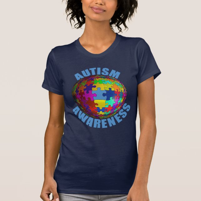 T-shirt de sensibilisation sur l'autisme du monde (Devant)