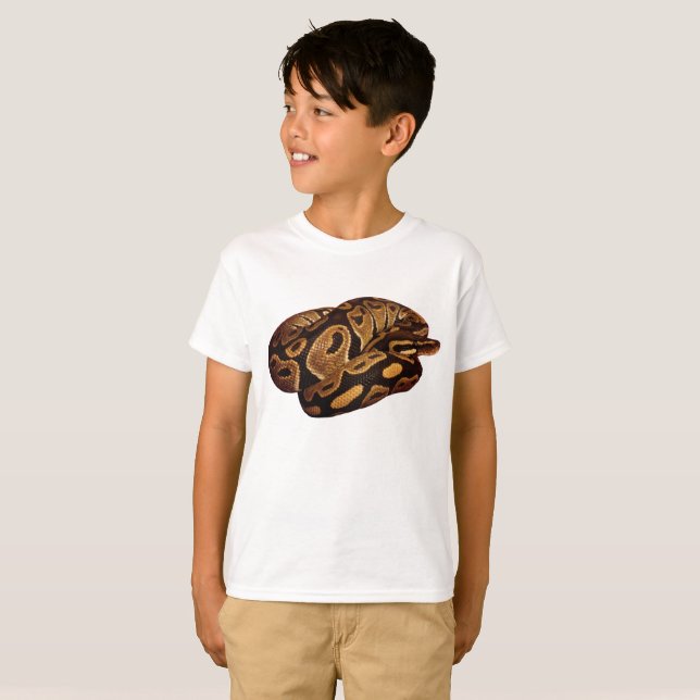 T-shirt de serpent de T-shirt de python de boule (Devant entier)
