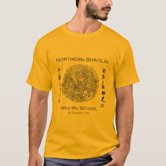 T-shirt de Shaolin pour les hommes - or