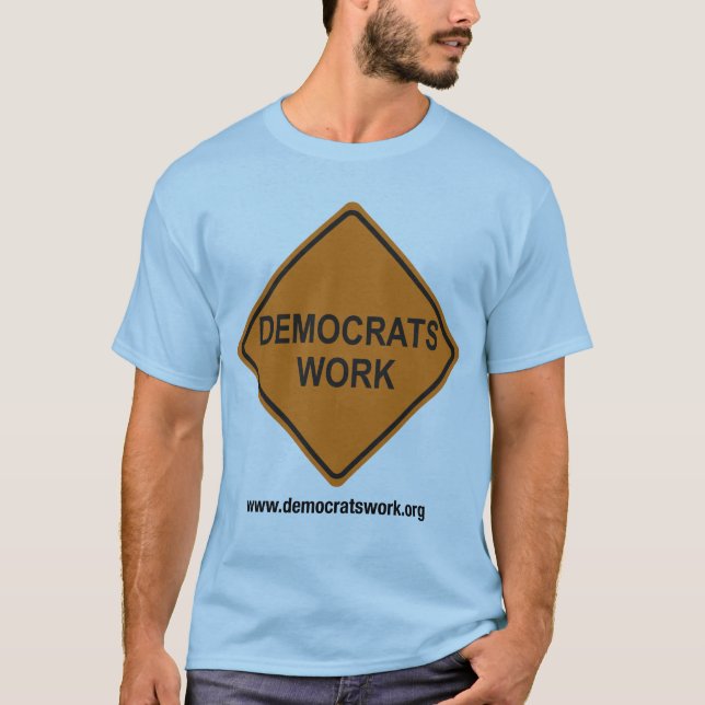 T-shirt de signature de travail de Démocrate (Devant)