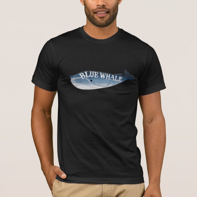 T-shirt de signe de baleine bleue d'ombres foncées (Devant)
