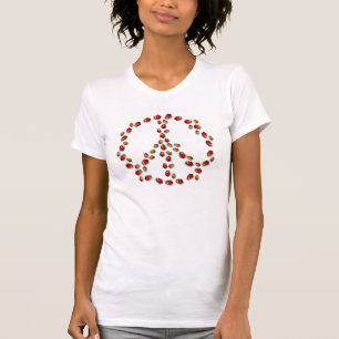 T-shirt de signe de paix de coccinelle