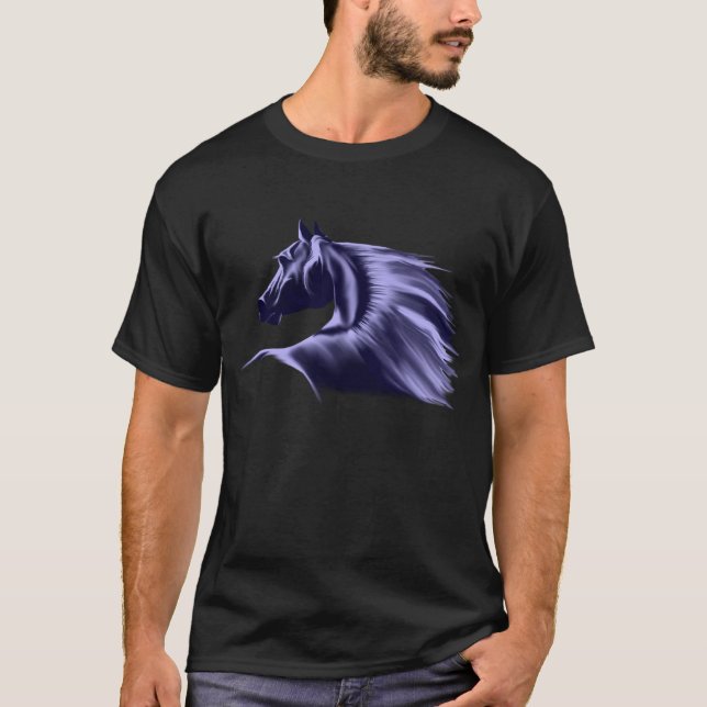 T-shirt de silhouette de cheval (Devant)