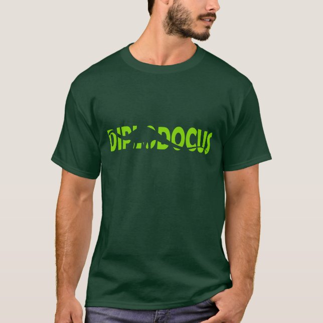 T-shirt de silhouette de Diplodocus (Devant)