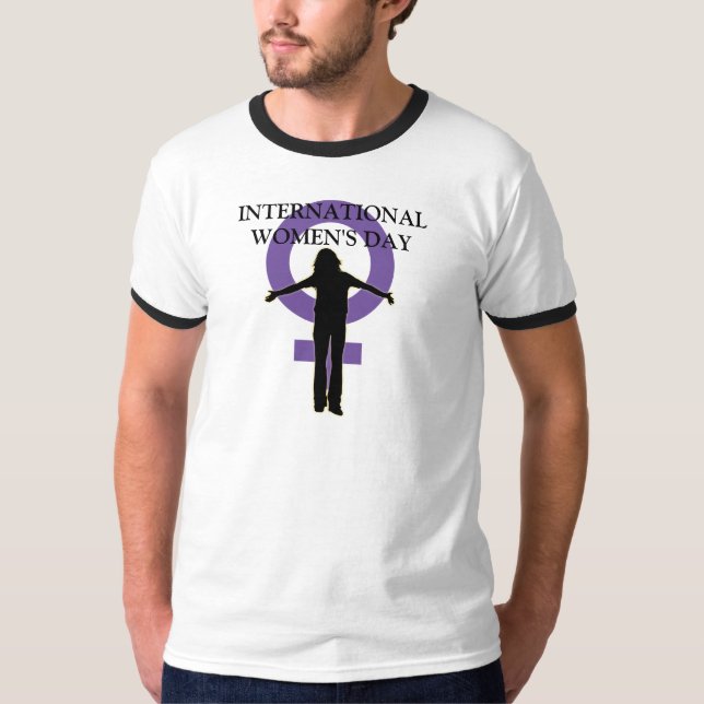T-shirt de silhouette du jour des femmes (Devant)