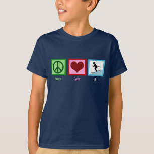 T-shirt de ski d'amour de paix