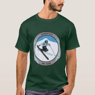 T-shirt de ski de Genentech et de club de surf des