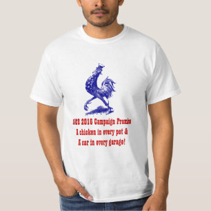 T-shirt de 'slogan 28 campagnes un poulet dans