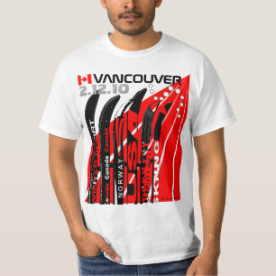 T-shirt de Snowblade CA de sport d'hiver de