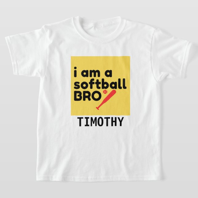 T-shirt de Softball Brother Personnalisez Custom U (Poser)