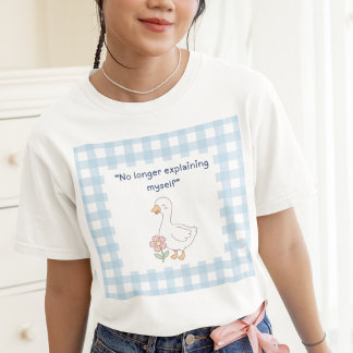 T-Shirt de soins personnels à carreaux avec une oi