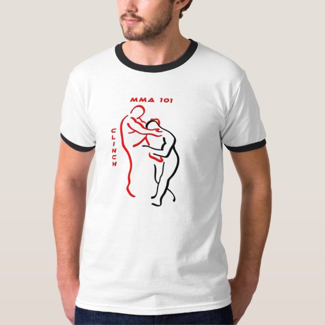 T-shirt de sonnerie de blanc du MIXED MARTIAL ART (Devant)