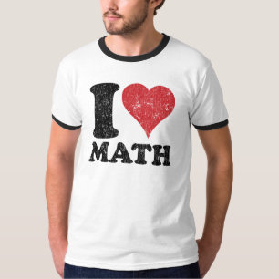 T-shirt de sonnerie de maths d'amour du cru I