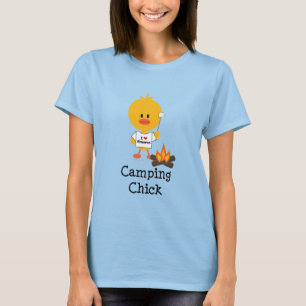T-shirt de sonnerie de poussin de camping