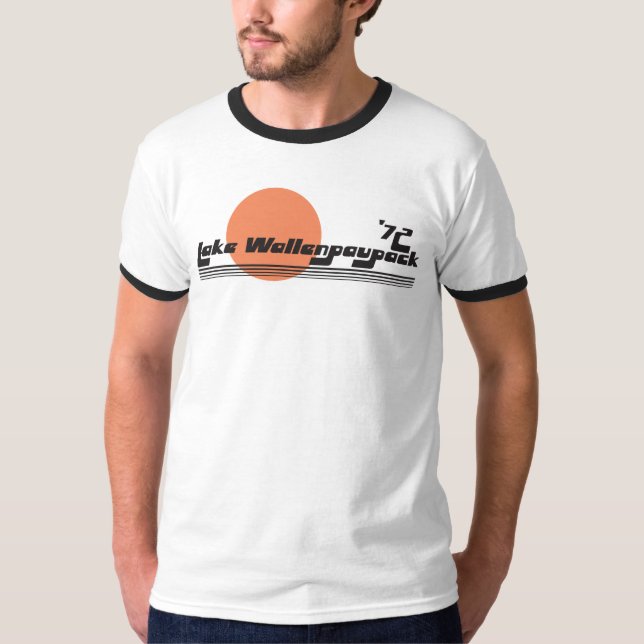 T-shirt de sonnerie de Wallenpaupack de lac rétro (Devant)