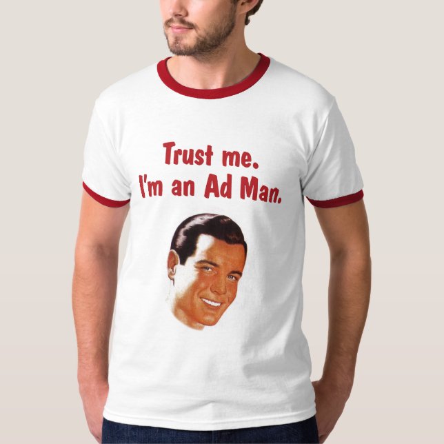 T-shirt de sonnerie d'homme d'annonce (Devant)