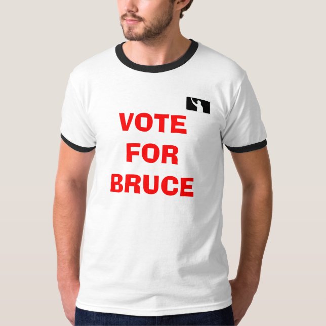 T-shirt de sonnerie d'UEFL "vote pour Bruce" (Devant)