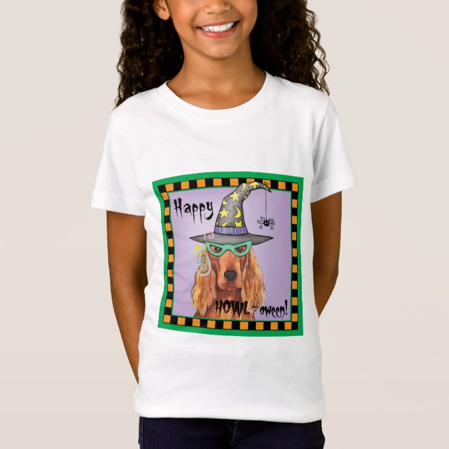 T-Shirt de sorcière de Setter irlandais (Devant)
