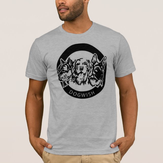 T-shirt de souhait du chien des hommes (Devant)