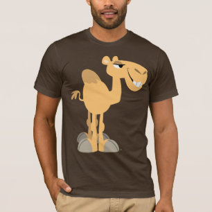 T-shirt de sourire de chameau de bande dessinée