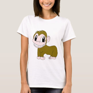 T-shirt de sourire de femme de chimpanzé
