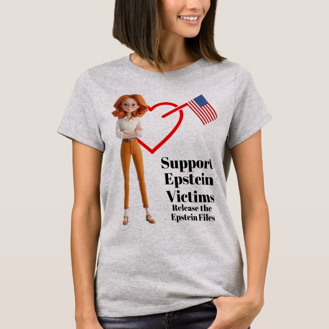 T-shirt de soutien aux victimes Epstein (Devant)