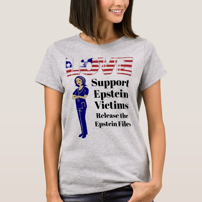 T-shirt de soutien aux victimes Epstein (Devant)