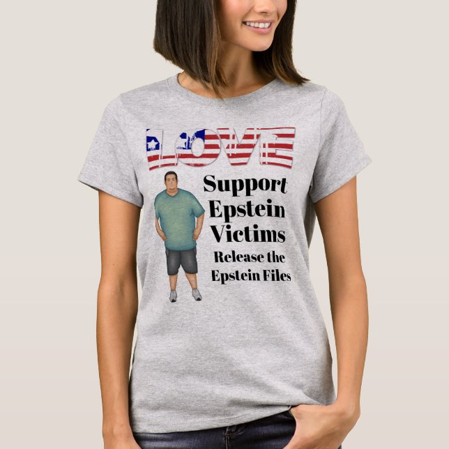 T-shirt de soutien aux victimes Epstein (Devant)