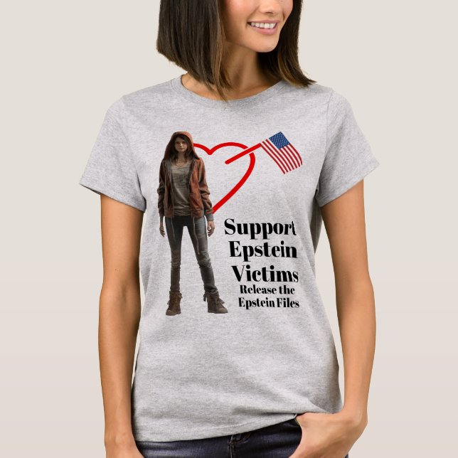 T-shirt de soutien aux victimes Epstein (Devant)