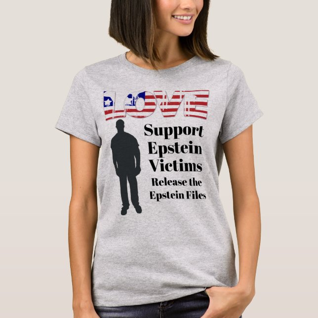 T-shirt de soutien aux victimes Epstein (Devant)