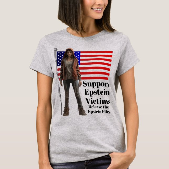 T-shirt de soutien aux victimes Epstein (Devant)