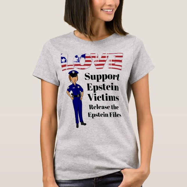 T-shirt de soutien aux victimes Epstein (Devant)