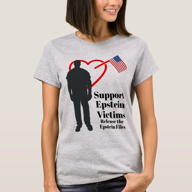 T-shirt de soutien aux victimes Epstein (Devant)