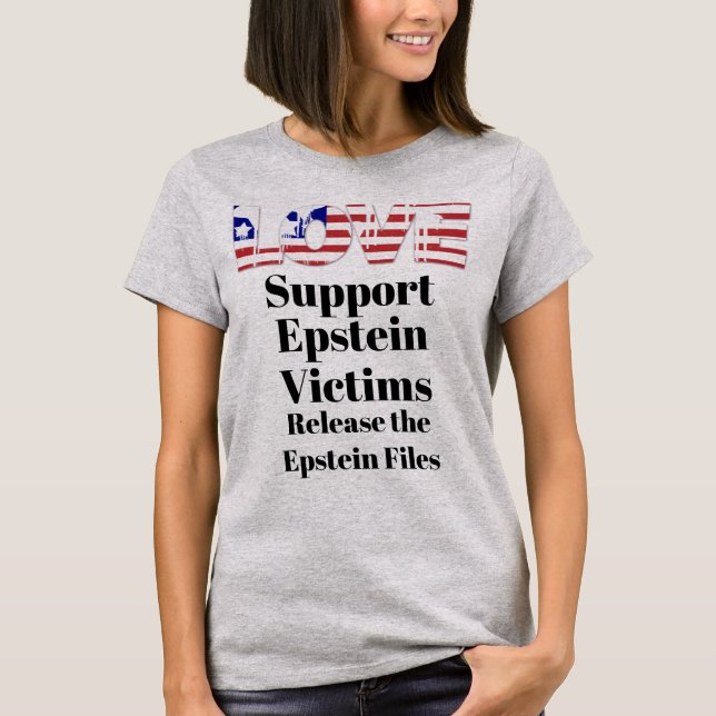 T-shirt de soutien aux victimes Epstein (Devant)