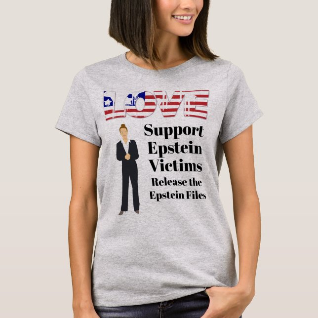 T-shirt de soutien aux victimes Epstein (Devant)