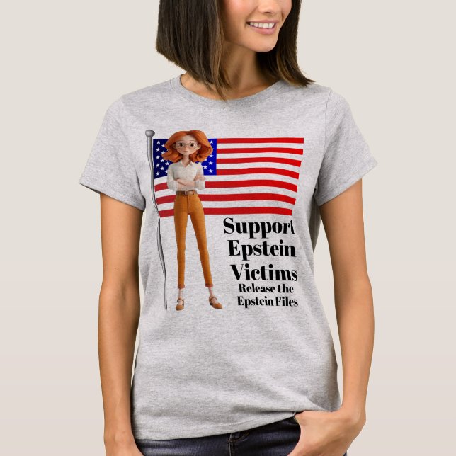 T-shirt de soutien aux victimes Epstein (Devant)